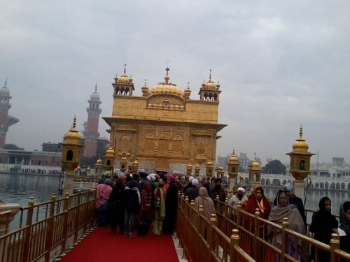 The Golden Temple, also known as Harmandir Sahib, meaning "abode of God"  or Darbār Sahib, meaning "exalted court" , is a Gurdwara located in the city of Amritsar, Punjab, India. It is the holiest Gurdwara and the most important pilgrimage site of Sikhism