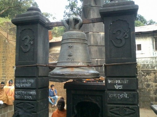 Bhimashankar Temple is a Jyotirlinga shrine located 50 km northwest of Khed (alias Rajgurunagar), near Pune, in India. It is located 127 km from Shivajinagar (in Pune) in the Ghat region of the Sahyadri Mountains. Bhīmāshankar is also the source of the river Bhima, which flows southeast and merges with the Krishna river near Raichur.
As per the Shiv Mahapuran, once Brahma (the Hindu God for creation) and Vishnu (the Hindu God for protection) had an argument about creation. To test them, Shiva pierced the three worlds as a huge endless pillar of light, the jyotirlinga. Vishnu and Brahma split their ways to search downwards and upwards respectively to find the end of the light in either direction. Brahma lied that he found out where it ends, while Vishnu conceded defeat. Shiva appeared as the second pillar of light and cursed Brahma that He would have no place in ceremonies while Vishnu would be worshipped till the end of eternity. The  is the supreme partless reality, out of which Shiva partly appears. The jyotirlinga shrines, thus are places where Shiva appeared as a fiery column of light.