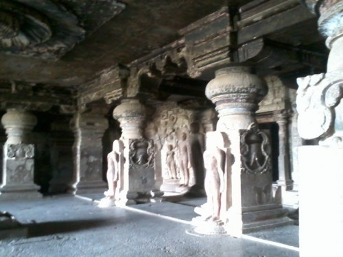 Ellora is a UNESCO World Heritage Site located in the Aurangabad district of Maharashtra, India. It is one of the largest rock-cut monastery-temple cave complexes in the world, featuring Jain, Buddhist and Hindu, monuments, and artwork, dating from the 600–1000 CE period.Cave 16, in particular, features the largest single monolithic rock excavation in the world, the Kailasha temple, a chariot shaped monument dedicated to Lord Shiva. The Kailasha temple excavation also features sculptures depicting the gods, goddesses and mythologies found in Vaishnavism, Shaktism as well as relief panels summarizing the two major Hindu Epic