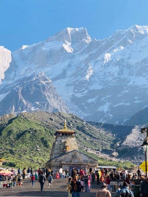 Kedarnath has been a pilgrimage centre since the ancient times, although it is not certain who constructed the original Kedarnath temple and when. A mythological account ascribes the temple's construction to the legendary Pandava brothers mentioned in the Mahabharata. However, the Mahabharata does not mention any place called Kedarnath. One of the earliest references to Kedarnath occurs in the Skanda Purana (c. 7th-8th century), which names Kedara (Kedarnath) as the place where Shiva released the holy water from his matted hair, resulting in the formation of the Ganges river.

According to the hagiographies based on Madhava's Sankshepa-shankara-vijaya, the 8th century philosopher Adi Shankara died near the Kedaranatha (Kedarnath) sanctuary; although other hagiographies, based on Anandagiri's Prachina-Shankara-Vijaya, state that he died at Kanchi. The ruins of a monument marking the purported resting place of Shankara are located at Kedarnath.[5] Kedarnath was definitely a prominent pilgrimage centre by the 12th century, when it is mentioned in Kritya-kalpataru written by the Gahadavala minister Bhatta Lakshmidhara