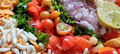 Mumbai  Bhel is a simple and easy snack that is made from puffed rice combined with a variety of raw salad ingredients. Bhel Puri is most often made with just basic ingredients like tomatoes, potatoes, cucumber, onions, green and tamarind chutneys, sev and papdi.