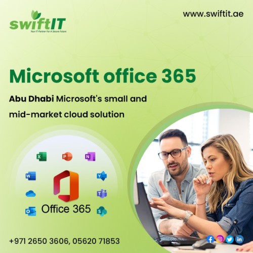 Without software as flexible and effective as Microsoft 365, the regular business operations of many businesses would be disrupted. SwiftIT is a Microsoft small and mid-market cloud solution partner.

Feel free to get in touch with us:

???? +971-26503606, 0562071853

???? info@swiftit.ae

???? https://swiftit.ae/