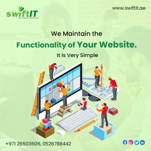 We've taken the guesswork out of website design and created a site that is so user-friendly, you'll be wondering why you didn't use it sooner.

No more complicated menus or confusing layouts. Just simple, straightforward design that makes your online experience enjoyable.

Try our website today and see the difference simplicity can make!

???? +971 26503606, 0565433225

???? https://swiftit.ae/