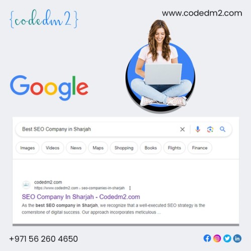 Codedm2 is SEO Company in Sharjah & a digital marketing specialist operator that provides the best SEO services in Sharjah. We have successfully completed 500+ local and international business projects. Hire the best SEO Company to optimize your website so that it shows up on page 1 for your targeted keywords.

Call for More Details: +971 562604650

Visit our website: https://www.codedm2.com/