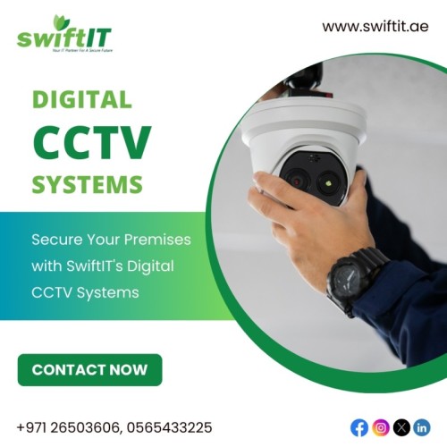 Upgrade your security with SwiftIT's digital CCTV systems!

Our expert installation and maintenance services ensure that your property remains protected around the clock. Trust SwiftIT to modernize your security procedures and provide you with the peace of mind you deserve. Contact us now to learn more!

???? +971-26503606, 0565433225

???? https://swiftit.ae/