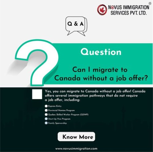 Are you wondering if it's possible to migrate to Canada without a job offer? ???? Well, the answer is YES! ???? As a professional immigration consultant, we can guide you through the entire process and help you secure your dream of moving to the Great White North. With the right qualifications and a strong application, you can make your Canadian dream a reality. ???? So why wait?
Contact us today and let's make your migration to Canada a seamless and successful journey. ????

Call: +91 9606666901

Visit our website: https://www.novusimmigration.com/

#novus #migrate #canadapr #canadavisa #CanadaImmigration #ProfessionalConsultant #MigrateToCanada #OpportunityAwaits #novusimmigration