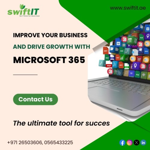 Boost your business and drive growth with Microsoft 365

It's the ultimate tool for success, offering everything you need to enhance productivity and collaboration. Experience seamless communication, powerful applications, and cloud solutions designed to elevate your business. Start your journey to success with Microsoft 365 today!

Feel free to get in touch with us:

???? +971-26503606, 0562071853

???? https://swiftit.ae/