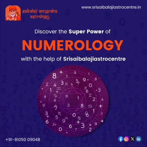 We shows the powerful world of numbers to reveal your life's purpose, strengths, and opportunities. Our expert numerologists provide personalized insights that can help you navigate your journey with clarity and confidence.

Call us: +91 8105009048

Visit us: https://www.srisaibalajiastrocentre.in/