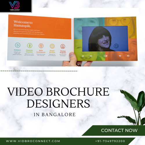 Looking for premium Video Brochure Designers in Bangalore? Look no further than VidBro Connect! We specialize in creating cutting-edge video brochures that combine dynamic video content with traditional print, making your marketing materials stand out from the crowd.