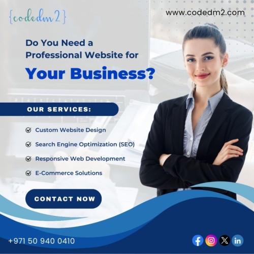 A professional website is essential for growing your business, improving visibility, and enhancing customer engagement. Let’s build it!

Let’s Build Your Dream Website!

Call Us: +971 50 940 0410
Visit: https://www.codedm2.com/